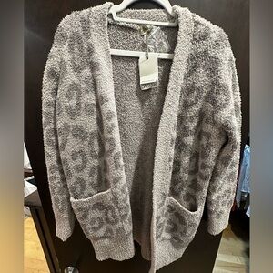 Barefoot Dreams Leopard Print Cardigan - Size Small NWT